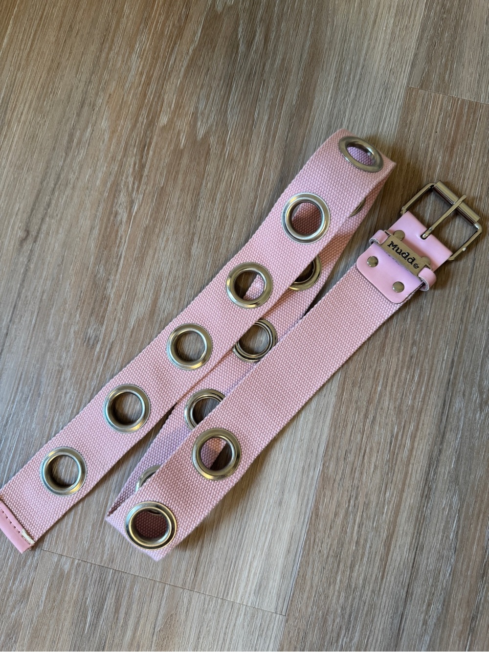 Mudd Y2K Pink Canvas Grommet Belt Eyelet Grunge Punk Goth Women’s
